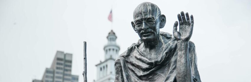 Sculpture of Mahatma Gandhi near the San Francisco Ferry Building.